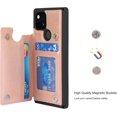thumbnail image 5 of Pixel 5 Wallet Case with RFID Blocking Card Holder,Heart Floral Premium PU Leather Double Magnetic Buttons Stand Flip Wrist Strap Back Cover Case for Google Pixel 5 6.0 Inch,Heart Rosegold, 5 of 16
