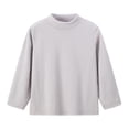 thumbnail image 5 of JFOPQVSM Girls Long Sleeve Shirts Girls T Shirts Size 2-10Y,Ribbed Tees,Crewneck,Cotton,Cute Undershirts,Base Layering,Pull On,Comfy, 5 of 6