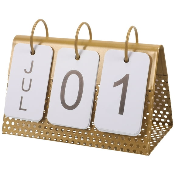 Perpetual Desk Calendar Ornament Kitchen Decor Desktop Office