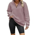 thumbnail image 3 of FIOPHY Womens Oversized Half Zip Sweatshirts Long Sleeve Pullover Sweatshirt Casual Fall Clothes, 3 of 6