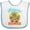 White and Blue, variant on Inktastic Kauai Hawaii Vacation Tiki Boys or Girls Baby Bib