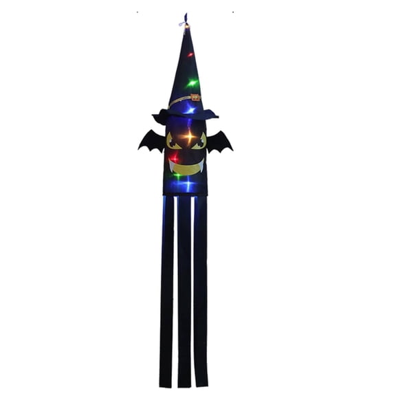 Halloween Decorative Colorful Hanging Bat Lights for Spooky Outdoor Decoration