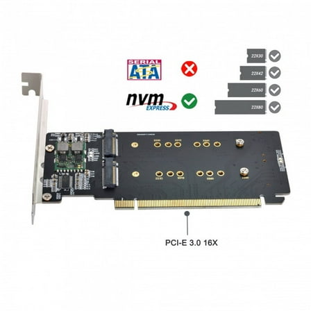 FVH 4X NVME M.2 AHCI to PCIE Express 3.0 Gen3 X16 Raid Card VROC Raid0 Hyper Adapter