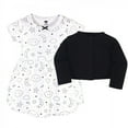 thumbnail image 2 of Hudson Baby Infant and Toddler Girl Cotton Dress and Cardigan 2pc Set, Dreamer, 3-6 Months, 2 of 4