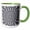 Green/White, variant on 3drose, Symmetrical Geometric Design 4 Blue Brown White, 15oz Mug