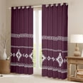 thumbnail image 2 of Erosebridal Southwestern Aztec Geometric Black Out Curtains,Western Tribal Curtains Pack of 2 (42x63 Each),Deep Red White, 2 of 7