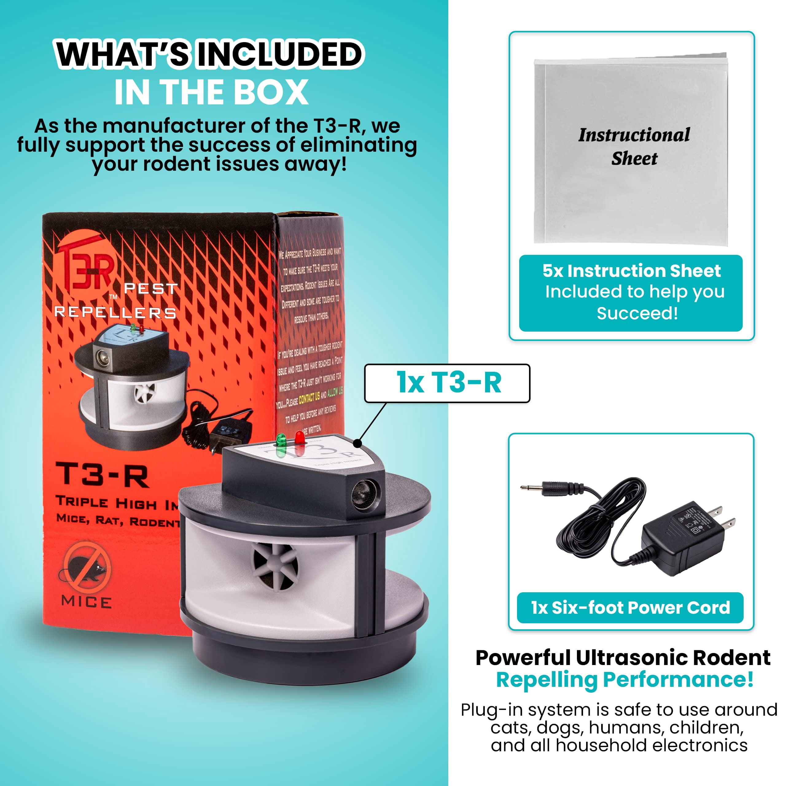 T3-R Triple High Impact Mice, Rat, Rodent Repeller