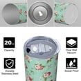 thumbnail image 4 of Pioneer Flower Floral Print Pattern 20oz Skinny Tumbler with Straw & Lid, Double Wall Vacuum Insulated Cup, Leak-Proof, Cup Holder Friendly, Hot 6H Cold 12H, 4 of 6