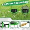 thumbnail image 5 of LHX 12FT 14FT 16FT Trampoline with Enclosure Net, Outdoor Trampolines for Kids Adults, Backyard Recreational Trampoline with Basketball Hoop, Ladder, Stake, Heavy Duty, 1500 LBS Weight Loading, Round, 5 of 8