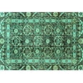 thumbnail image 1 of Ahgly Company Indoor Rectangle Oriental Turquoise Blue Traditional Area Rugs, 8' x 12', 1 of 4