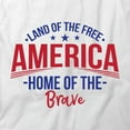 thumbnail image 2 of Land Of The Free T-Shirt | Patriotic American White Tee Gift, 2 of 5