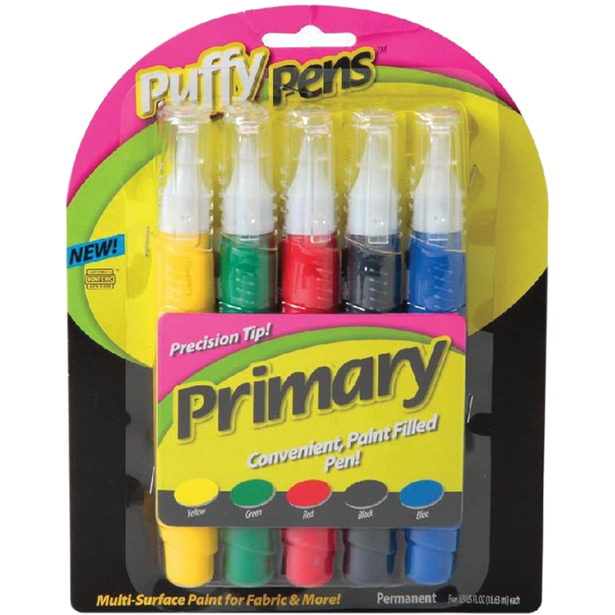 Puffy Paint Pens .63oz 5/PkgPrimary Walmart Canada