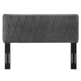thumbnail image 6 of Headboard, Full Queen Size, Velvet, Dark Grey Gray, Modern Contemporary Urban Design, Bedroom Master Guest Suite, 6 of 10