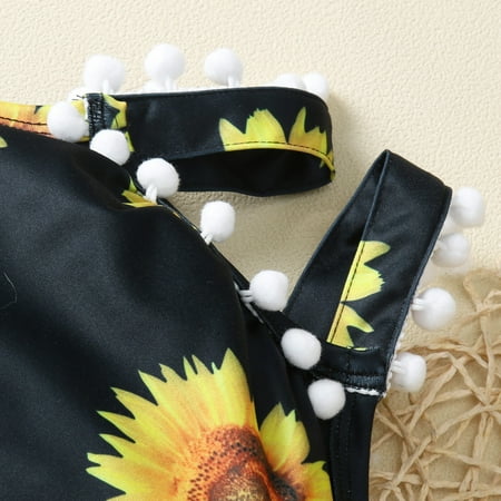 

Vedolay One Piece Jumpsuits Trolls Poppy Girls French Terry Sleeveless Romper Toddler to Little Kid Black 3-4 Years