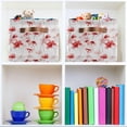 thumbnail image 6 of FREEAMG Watercolor Red Flowers Foldable Canvas Storage Bin, Sturdy Fabric Storage Basket with Handles, Storage Cube Box for Organizing Shelf Nursery Toy Closet 1PCS, 6 of 7