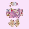 thumbnail image 2 of 3Pcs Doll Clothes Sets - Handmade Japanese Kimono Outfit for Dolls 15cm/17cm, Headwear & Dress & Belt with Bow, Cute Clothing Sets, 2 of 6