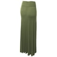 thumbnail image 2 of Made by Johnny Women's Fold-Over Maxi Skirt XL OLIVE, 2 of 6