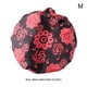 thumbnail image 2 of Minnieouse Gorro de dormir para mujer, gorro de satén elástico de banda ancha para cubrir la cabeza, calentador del cuero cabelludo, Sombreros negro rojo M（56-58cm）, 2 of 6