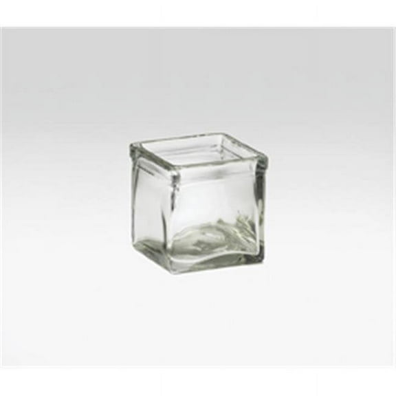 Cal-Mil Small Glass Jars 4" Square x 4"H Clear
