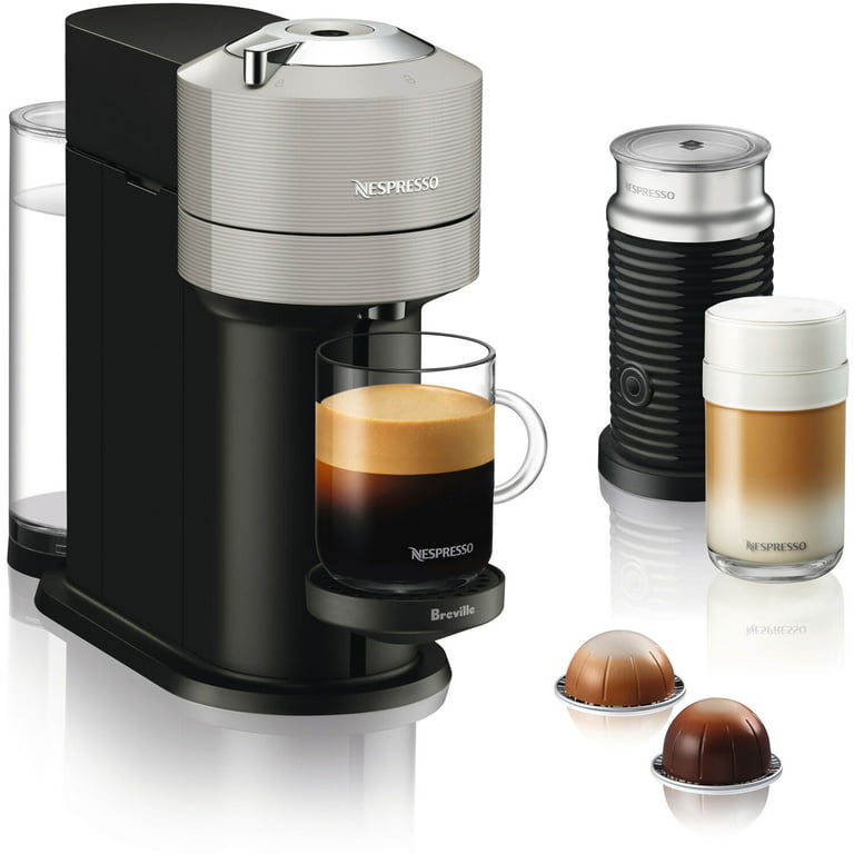 Fordøjelsesorgan indre Nogen som helst Breville Vertuo Next Coffee and Espresso Maker in Light Gray plus  Aeroccino3 Milk Frother in Black - Walmart.com