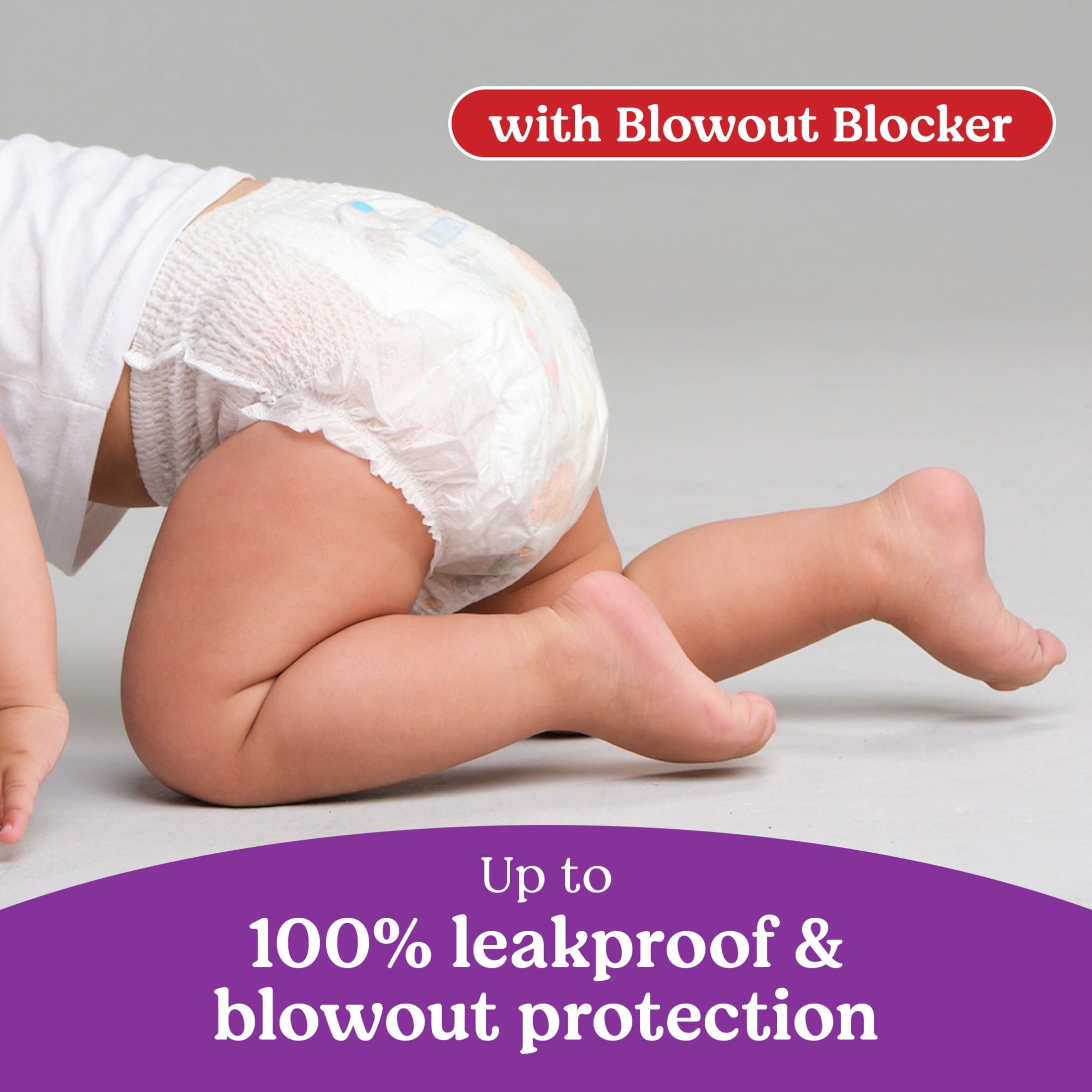 Huggies Little Movers HuggFit 360° Baby Diapers with 360° Waistband, Size 7 (41+ lbs), 66 Count (Select for More)