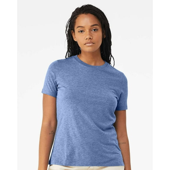 Bella & Canvas B30506297 Women Relaxed Fit Triblend T-Shirt, Blue Triblend - 2XL