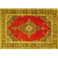 thumbnail image 1 of Ahgly Company Indoor Rectangle Medallion Yellow Traditional Area Rugs, 5' x 7', 1 of 4