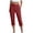 Red, variant on GEWSEY Capri Pants for Women High Waisted Relaxed Fit Elastic Waist Casual Capris Trousers Crop Chino Pants with Pocket Khaki for Size S