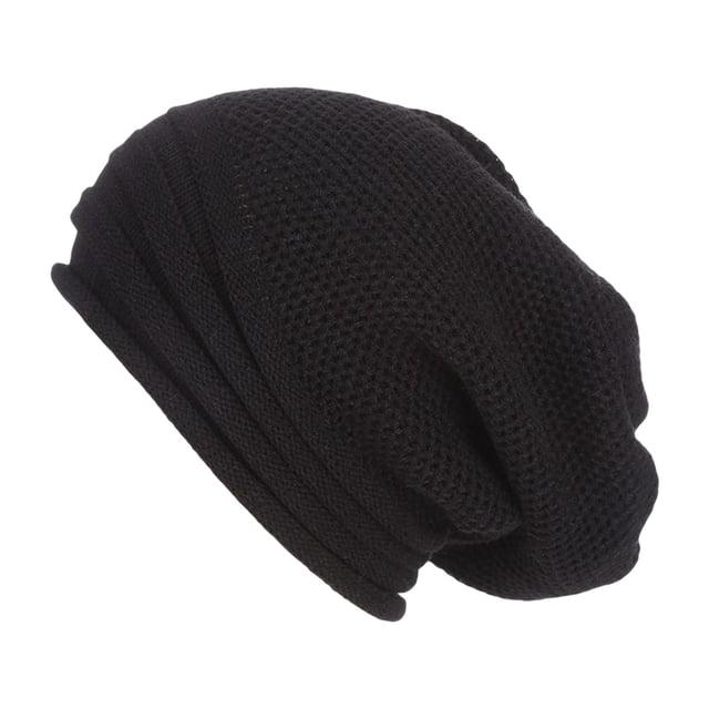 Gorro de Invierno Informal, Gorro a Prueba , Tejido Suave, Transpirable, de Gran Tamaño para Caminar, Ciclismo Al Aire Libre, Hombres , negro Salvador Sombrero