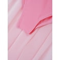 thumbnail image 5 of Xnihocha Women Girls Chiffon Lyrical Dance Dress Sleeveless Cutout Ballet Leotard with Wrap Skirt Pink 14, 5 of 6