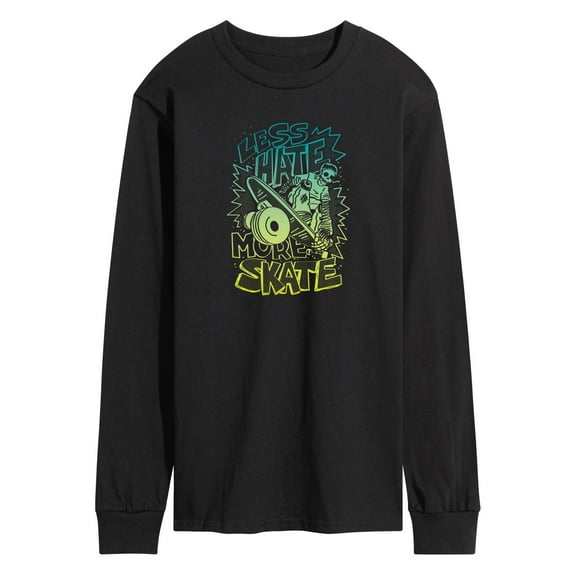 Instant Message - Less Hate More Skate - Retro - Mens - Long Sleeve Tee