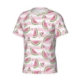 thumbnail image 5 of Qekee Watermelon Classic Fit T-Shirt Men's Shirt Men's Tight Short Sleeves for Exercise, Running, Mountaineering - Watermelon, 5 of 9
