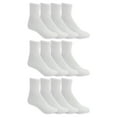 thumbnail image 2 of Athletic Works Men's Lightweight Ankle Socks, 12-Pack, Moisture-Wicking, Lightweight Fabric, Fits Shoe Sizes 6-12, 2 of 4