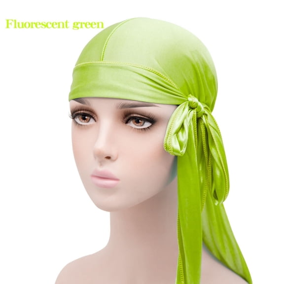 Satin Durag for Men Women 2 Pack Silk Do Rag Headwear Smooth Comfortable Breathable Hair Accessory
