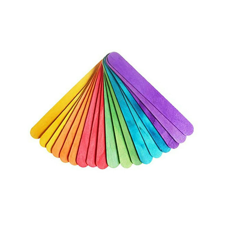Jsaert Colorful Popsicle Sticks For crafts Large Color Craft