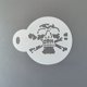 thumbnail image 4 of Juego de 20 piezas de galletas de café con forma de flor, plantilla hueca de calavera, plantilla de espuma extraída para café, uso versátil, 4 of 5