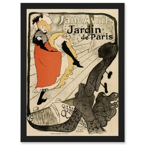 Jane Avril Henri Toulouse Lautrec France Cabaret Paris A4 Artwork Framed Wall Art Print
