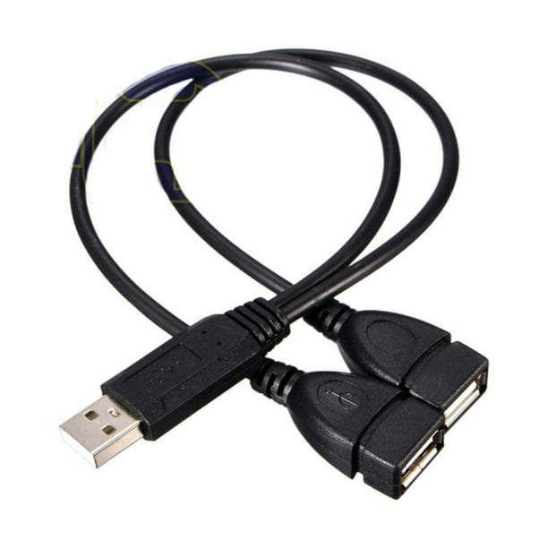 SUPERHOMUSE Cable USB A Male To 2 Dual USB Female Jack Y Splitter Hub Power Cord Adapter Cable - Walmart.com
