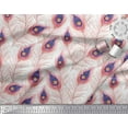 thumbnail image 2 of Soimoi Cotton Duck Fabric Peacock Feather Print Fabric by the Yard 42 Inch Wide, 2 of 3