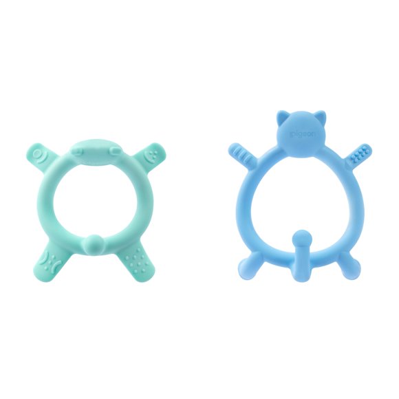 Pigeon - Silicone Teether Set (Blue + Green)