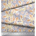 thumbnail image 2 of Soimoi Cotton Poplin Fabric Leaves,Floral & Paisley Block Fabric Prints by Yard 56 Inch Wide, 2 of 3