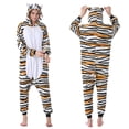 thumbnail image 5 of Conjuntos de pijamas de unicornio para mujer, ropa de dormir de franela con animales bonitos, camisón de Tigre y gato para invierno, 5 of 5
