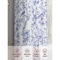 thumbnail image 7 of Blue Botanical Semi Sheer Curtains 96 Inch Length 2 Panels Set, Elegant Watercolor Botanical Birds Sheer Kitchen Curtain Privacy Voile Window Curtain for Living Room Bedroom Rod Pocket Drapes, 7 of 7
