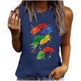 thumbnail image 2 of DailyTrove Women's Colorful Fish Graphic Tank Top - Polyester Casual Summer & Beach Wear, Vibrant for Vacations, 2 of 5