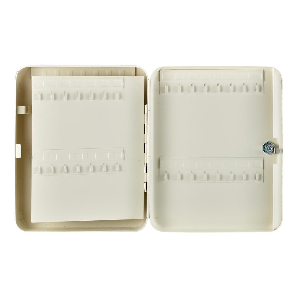 AdirOffice White Steel 60 Key Mountable Secure Home Auto Storage Key Cabinet 