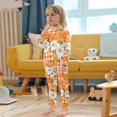thumbnail image 4 of FORMRS Long Sleeve Top and Pants Pajama Set for Niños 2-Piece Sleepwear, Sizes 18M-8Y, Sunny Floral, 4 of 6