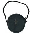 thumbnail image 2 of Black Fake Leather Catholic Communion Burse or Rosary Case, 3 3/4 Inch, 2 of 4