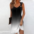thumbnail image 2 of vestido casual de mujer vestido de verano vestido lencero vestido fruncido cita diaria salir moda correa básica sin mangas ajuste suelto negro / 3xl, 2 of 5