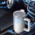 thumbnail image 6 of 40oz Tumbler with Handle and Straw, Vacuum Insulated Stainless Steel Travel Mug, Fits Car Cup Holder, Ice Crystal Print, 6 of 6