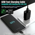 thumbnail image 3 of MHSIOAP-USB-C to USB-C Fast Charging Cable 3-Pack (100W 5A 10ft, 60W 3ft/6ft) \u2013 High-Speed Type-C Power Cord in Black, Compatible with Samsung Galaxy S26, S25+, S24 Ultra, S23 & for iPhone 17/16, 3 of 3